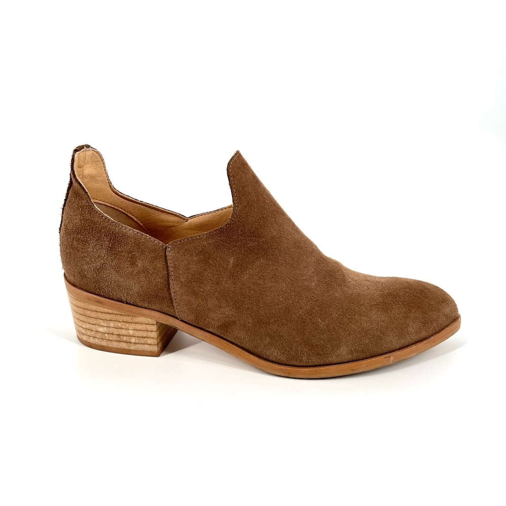 Pure Navy Suede Shootie Womens EU 39 Taupe Leather Made in Spain